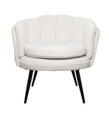 High five fauteuil wit parelmoer (bouclé)