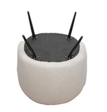 High five fauteuil wit parelmoer (bouclé)