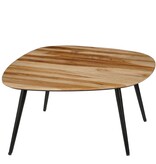 KantoormeubelenPlus Jailey Bijzettafel - Set van 3 - L62 x B52 x H34 cm - Gerecycled Hout - Bruin