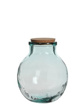 KantoormeubelenPlus Olly Vaas - H25 x Ø21 cm - Gerecycled Glas - Transparant