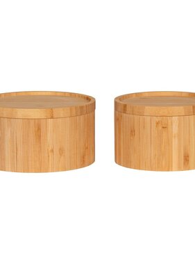 KantoormeubelenPlus Chefalu Opbergdoos - Opbergdoos, bamboe, naturel, set van 2
