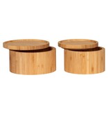 Chefalu Opbergdoos - Opbergdoos, bamboe, naturel, set van 2