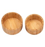 KantoormeubelenPlus Chefalu Opbergdoos - Opbergdoos, bamboe, naturel, set van 2