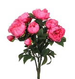 KantoormeubelenPlus Pioenroos Kunstbloemen Boeket - H55 x Ø40 cm - Donkerroze