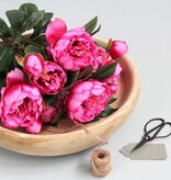 KantoormeubelenPlus Pioenroos Kunstbloemen Boeket - H55 x Ø40 cm - Donkerroze