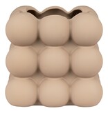 KantoormeubelenPlus Bloempot - Bloempot in keramiek, bruin, 13,5x13,5x13 cm