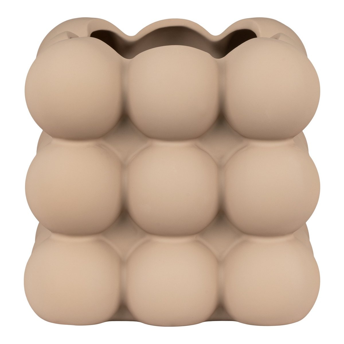 KantoormeubelenPlus Bloempot - Bloempot in keramiek, bruin, 13,5x13,5x13 cm