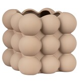 KantoormeubelenPlus Bloempot - Bloempot in keramiek, bruin, 13,5x13,5x13 cm
