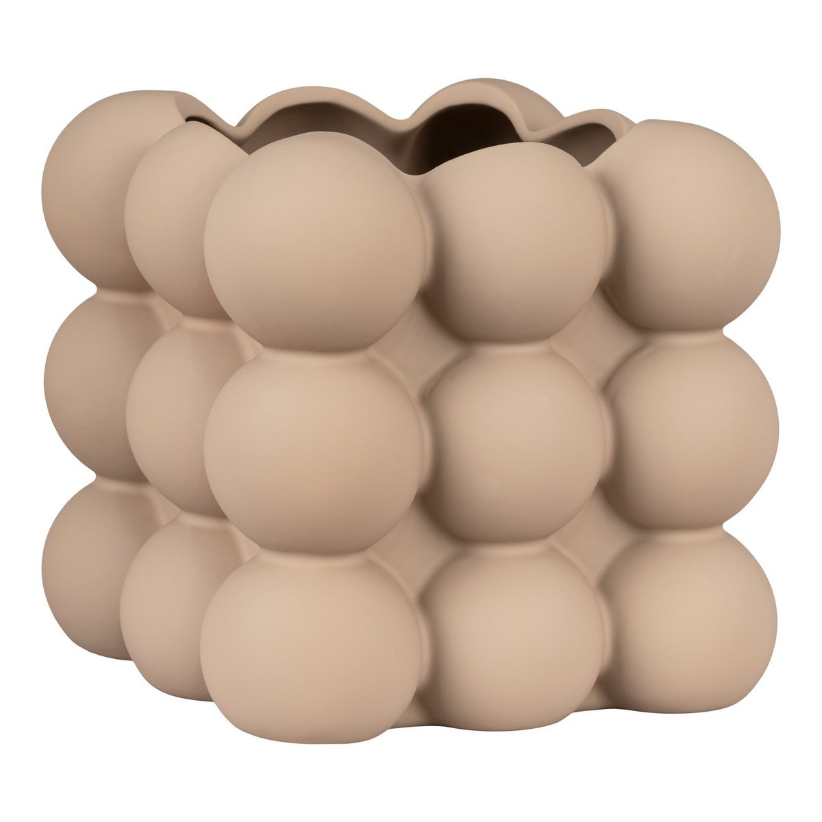 KantoormeubelenPlus Bloempot - Bloempot in keramiek, bruin, 13,5x13,5x13 cm