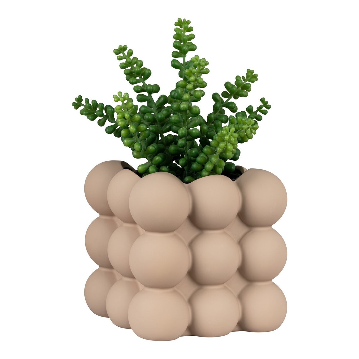 KantoormeubelenPlus Bloempot - Bloempot in keramiek, bruin, 13,5x13,5x13 cm