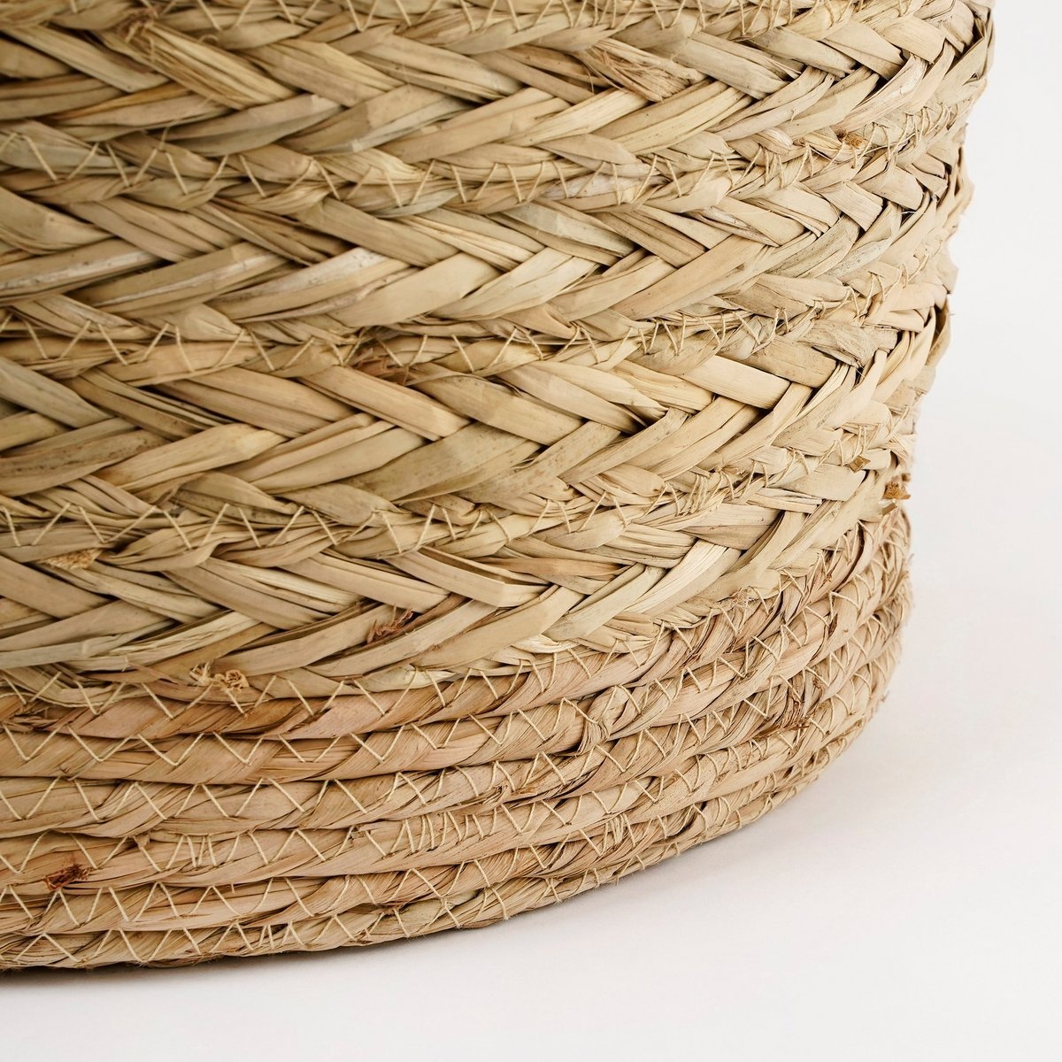 VidaXL Anne Mand voor Planten - Set van 2 - H28 x Ø30 cm - Zeegras - Lichtbruin