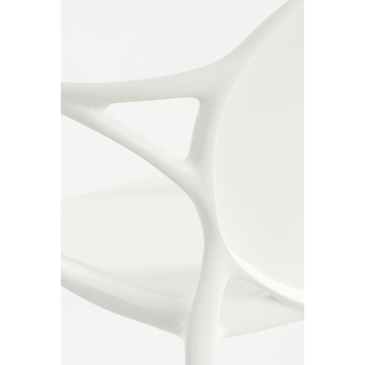 KantoormeubelenPlus Nebraska Tuinstoel - L56 x B56,5 x H80 cm - Polypropyleen - Wit