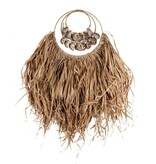 Raffia schelp wanddecoratie