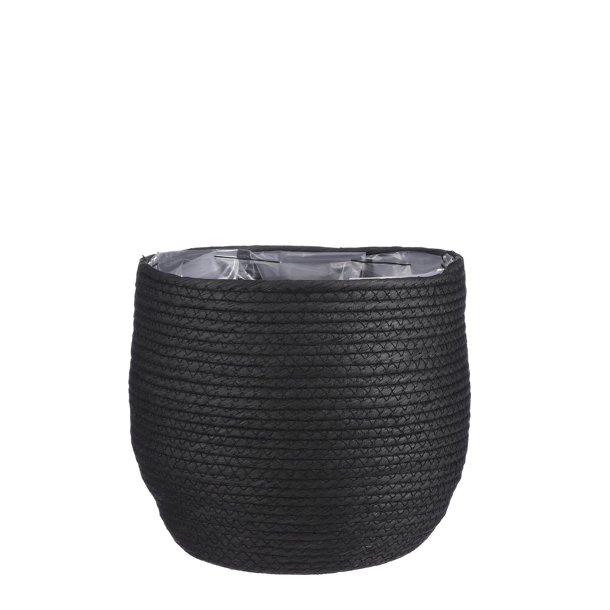 KantoormeubelenPlus Jorck Mand voor Planten - H24 x Ø26 cm - Papier - Zwart