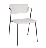 KantoormeubelenPlus Nanet Eetkamerstoel - Velvet - Zilver