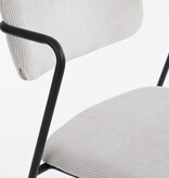 KantoormeubelenPlus Nanet Eetkamerstoel - Velvet - Zilver