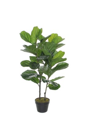 KantoormeubelenPlus Ficus Lyrata Kunstplant - H100 x Ø60 cm - Groen