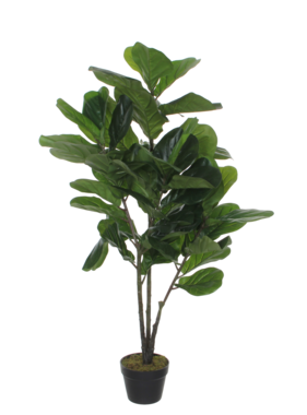 KantoormeubelenPlus Ficus Lyrata Kunstplant - H120 x Ø60 cm - Groen