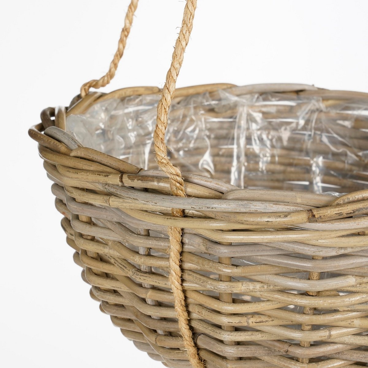 VidaXL Marcia Plantenmand Hangend voor Buiten - H20 x Ø40 cm - Rotan - Grijs