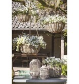 VidaXL Marcia Plantenmand Hangend voor Buiten - H20 x Ø40 cm - Rotan - Grijs