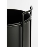 Favani Bloempot op Standaard - Set van 3 - H80 x Ø28 cm - Metaal - Zwart