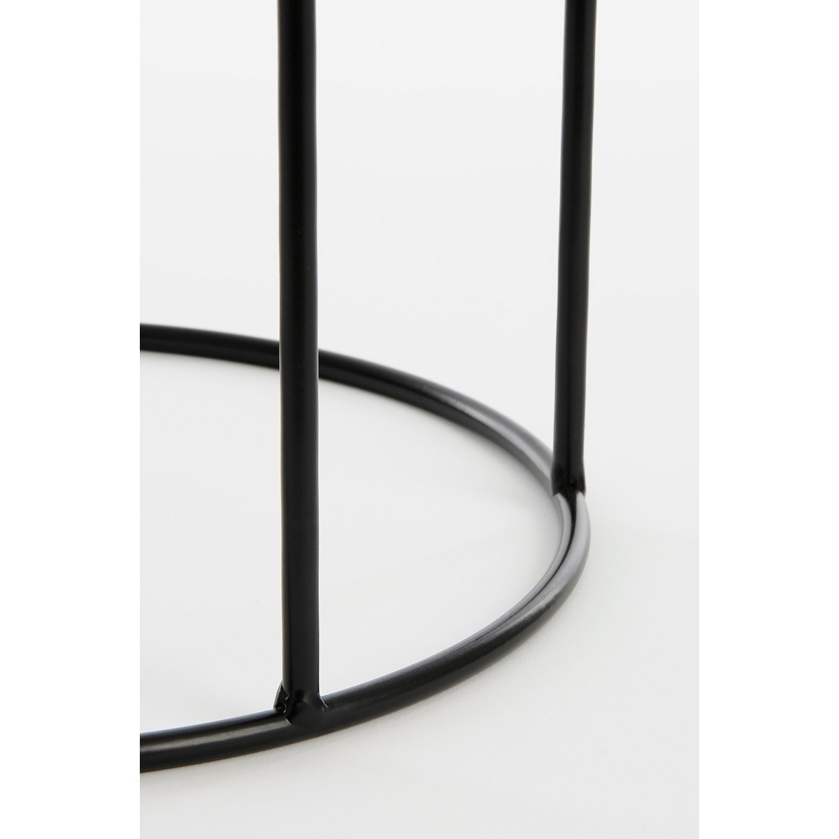 Favani Bloempot op Standaard - Set van 3 - H80 x Ø28 cm - Metaal - Zwart