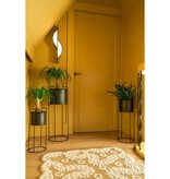 Favani Bloempot op Standaard - Set van 3 - H80 x Ø28 cm - Metaal - Zwart