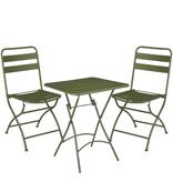 KantoormeubelenPlus Evita Bistroset - Set van 3 - Metaal - Donkergroen
