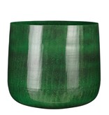 KantoormeubelenPlus Benson Bloempot  - H27 x Ø32 cm - Metaal - Donkergroen
