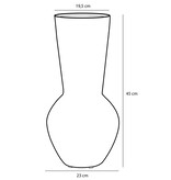 KantoormeubelenPlus Lora Vaas - H45 x Ø23 cm - Keramiek - Oranje