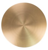 KantoormeubelenPlus Lecco Bijzettafel - Bijzettafel in messing en marmer Ø51x52 cm