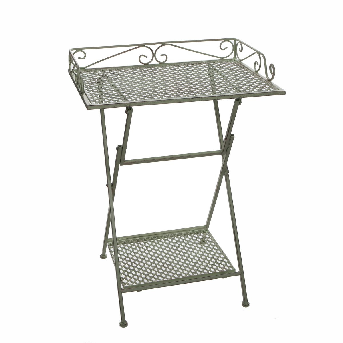 VidaXL Provence Plantentafel voor Buiten - L50,5 x B39 x H67 cm - Lichtgroen