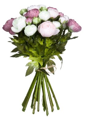 KantoormeubelenPlus Ranonkels Kunstbloemen Boeket - H35 x Ø26 cm - Roze