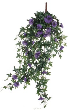 KantoormeubelenPlus Petunia Kunst Hangplant - L15 x B20 x H80 cm - Donkerpaars