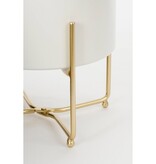 KantoormeubelenPlus Aries Bloempot op Standaard - Set van 3 - H32 x Ø24 cm - Wit