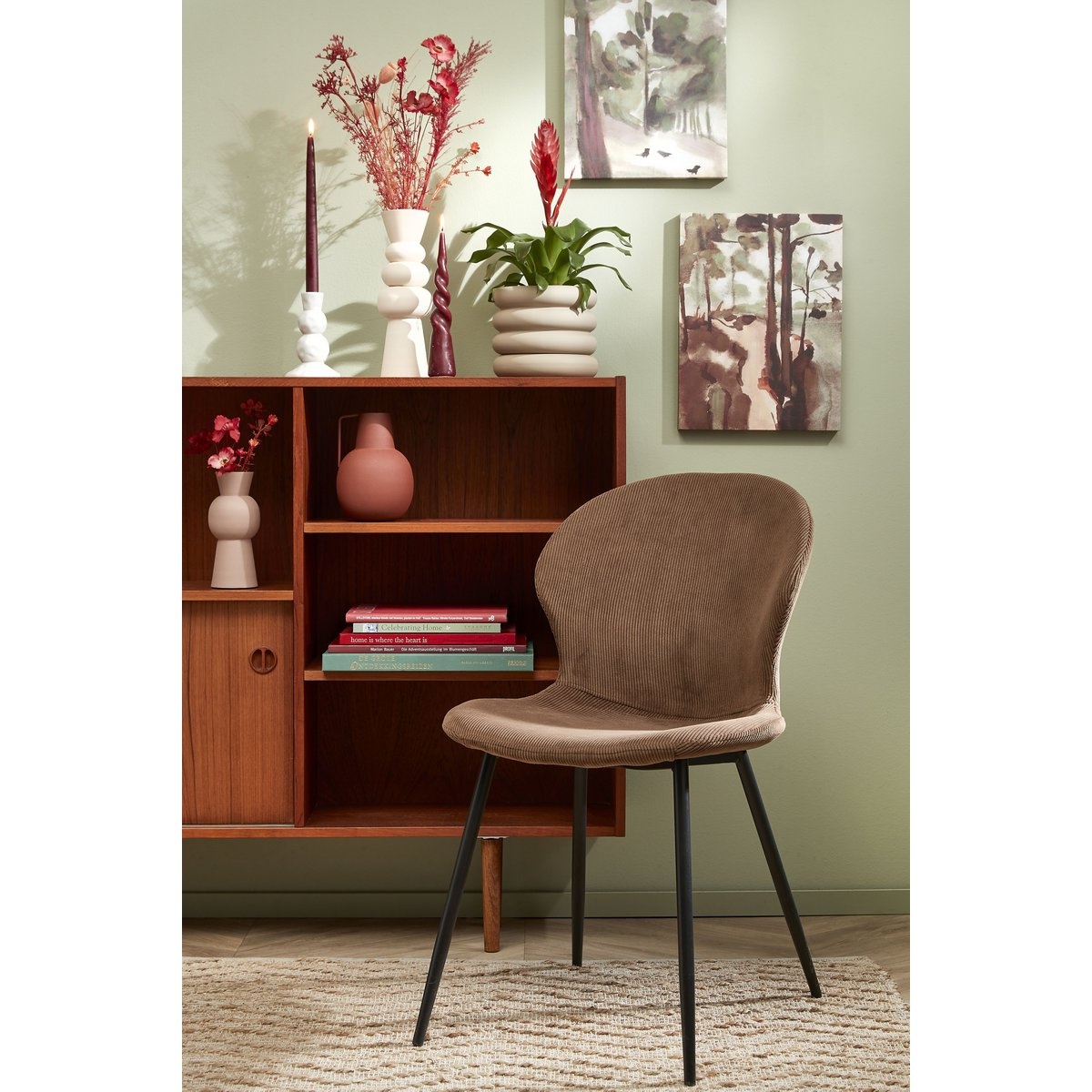 KantoormeubelenPlus Twist Kegelkaars - H25 x Ø5 cm - Bordeaux