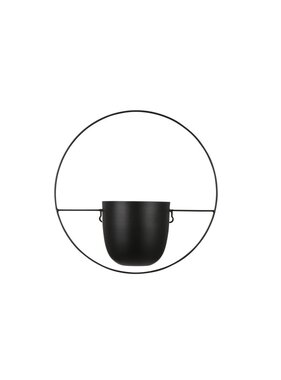 KantoormeubelenPlus Dexter Bloempot Wand - L34 x B14 x H34 cm - Zwart