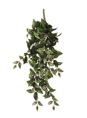KantoormeubelenPlus Tradescantia Kunst Hangplant - L15 x B20 x H54 cm - Groen