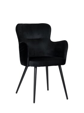 KantoormeubelenPlus Vleugelstoel zwart (Set van 2)