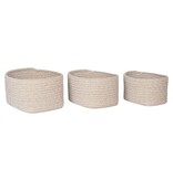 KantoormeubelenPlus Cadima Basket - Mand, katoen, beige, set van 3