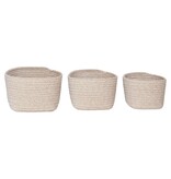 KantoormeubelenPlus Cadima Basket - Mand, katoen, beige, set van 3