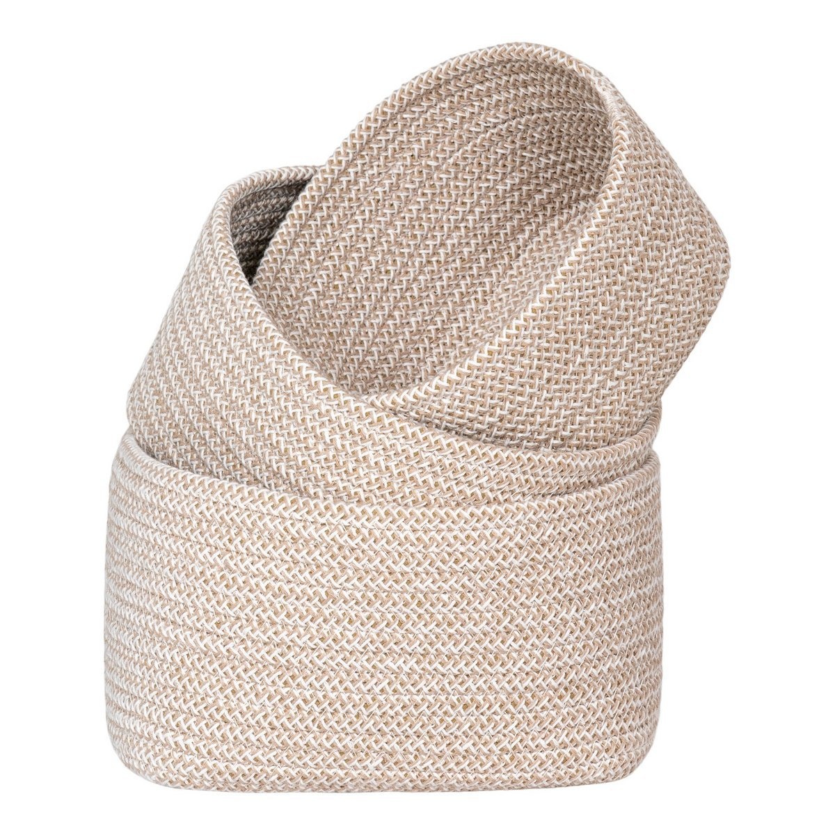 KantoormeubelenPlus Cadima Basket - Mand, katoen, beige, set van 3