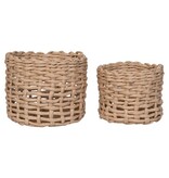 KantoormeubelenPlus Penela Basket - Mand, papier, lichtbruin, set van 2