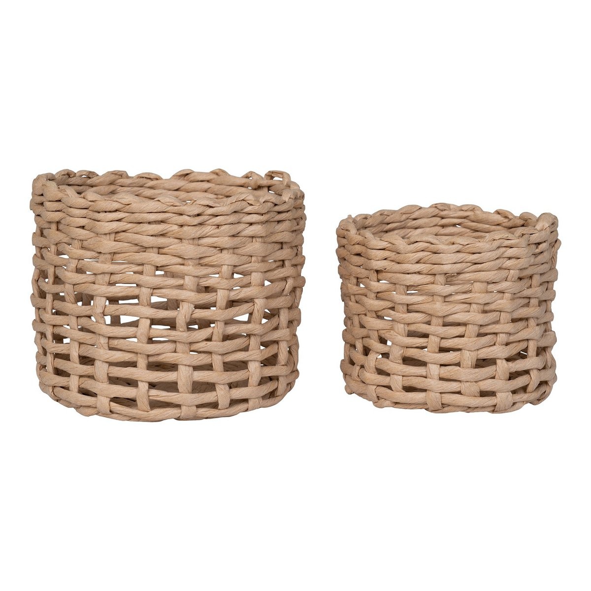 KantoormeubelenPlus Penela Basket - Mand, papier, lichtbruin, set van 2