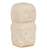 Decoratie - Decoratie in cement, beige, 5,5x5,5x10 cm