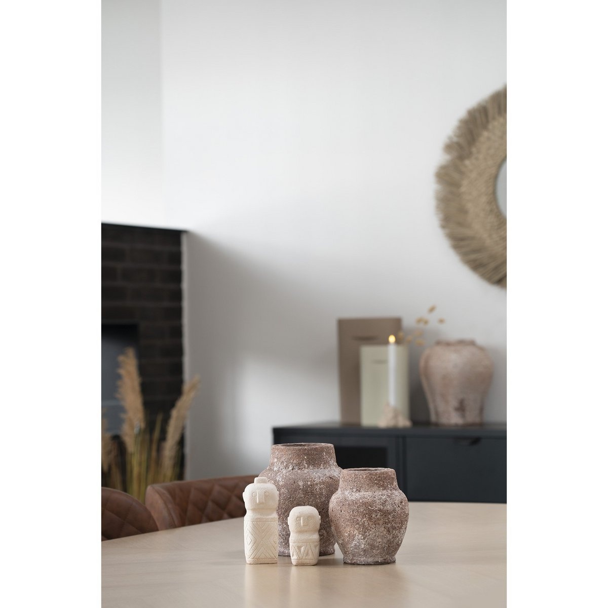 KantoormeubelenPlus Decoratie - Decoratie in cement, beige, 5,5x5,5x10 cm