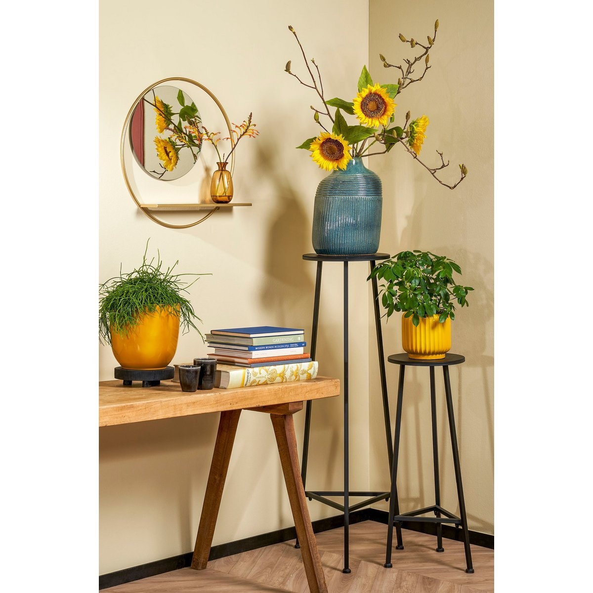 VidaXL Zonnebloem Kunstbloem - H70 cm - Geel
