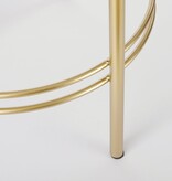 VidaXL Sverre Bloempot op Standaard - H81 x Ø28 cm - Wit, Goud