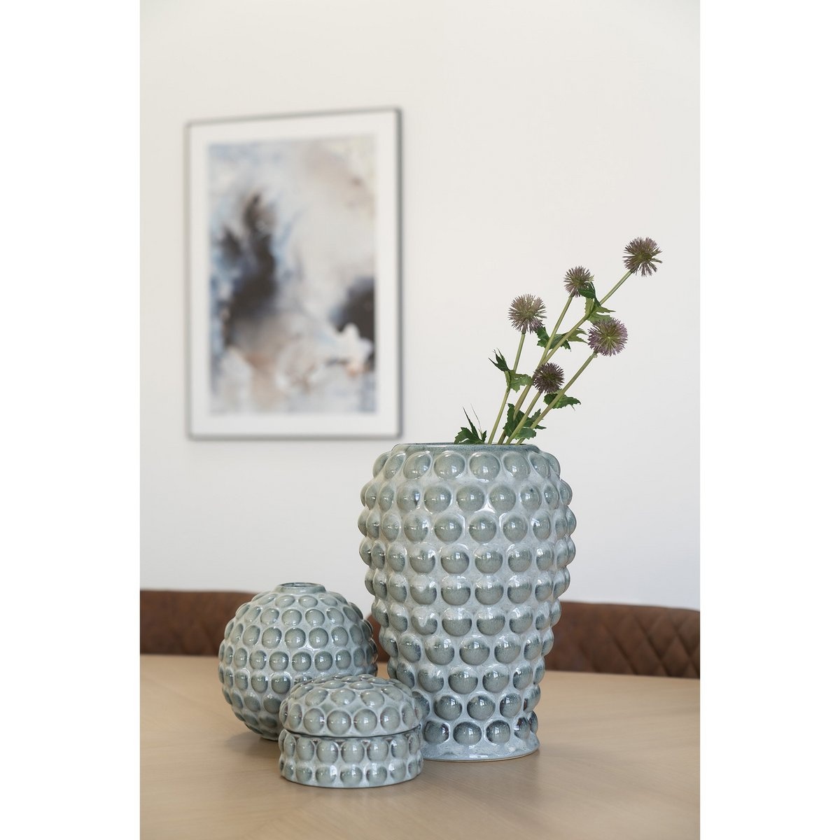 KantoormeubelenPlus Pot - Pot in keramiek, blauw, Ø12,5x8,5 cm