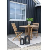 KantoormeubelenPlus Tolosa Lantern - Lantaarn met handvat, metaal en glas, zwart, set van 2